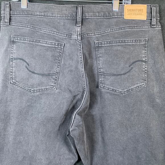 Levi Strauss Signature Women Jeans Black Heritage High Rise Kick Boot Stretch 16 - Picture 11 of 13